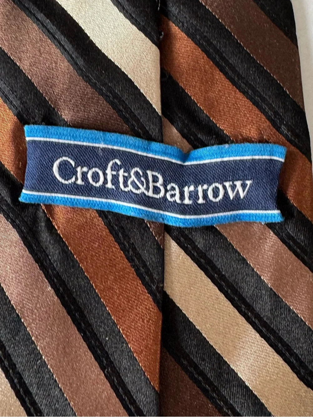 Mens Silk Striped Neck Tie Luxe Old Money Quiet Luxury‎ Preppy Wedding
